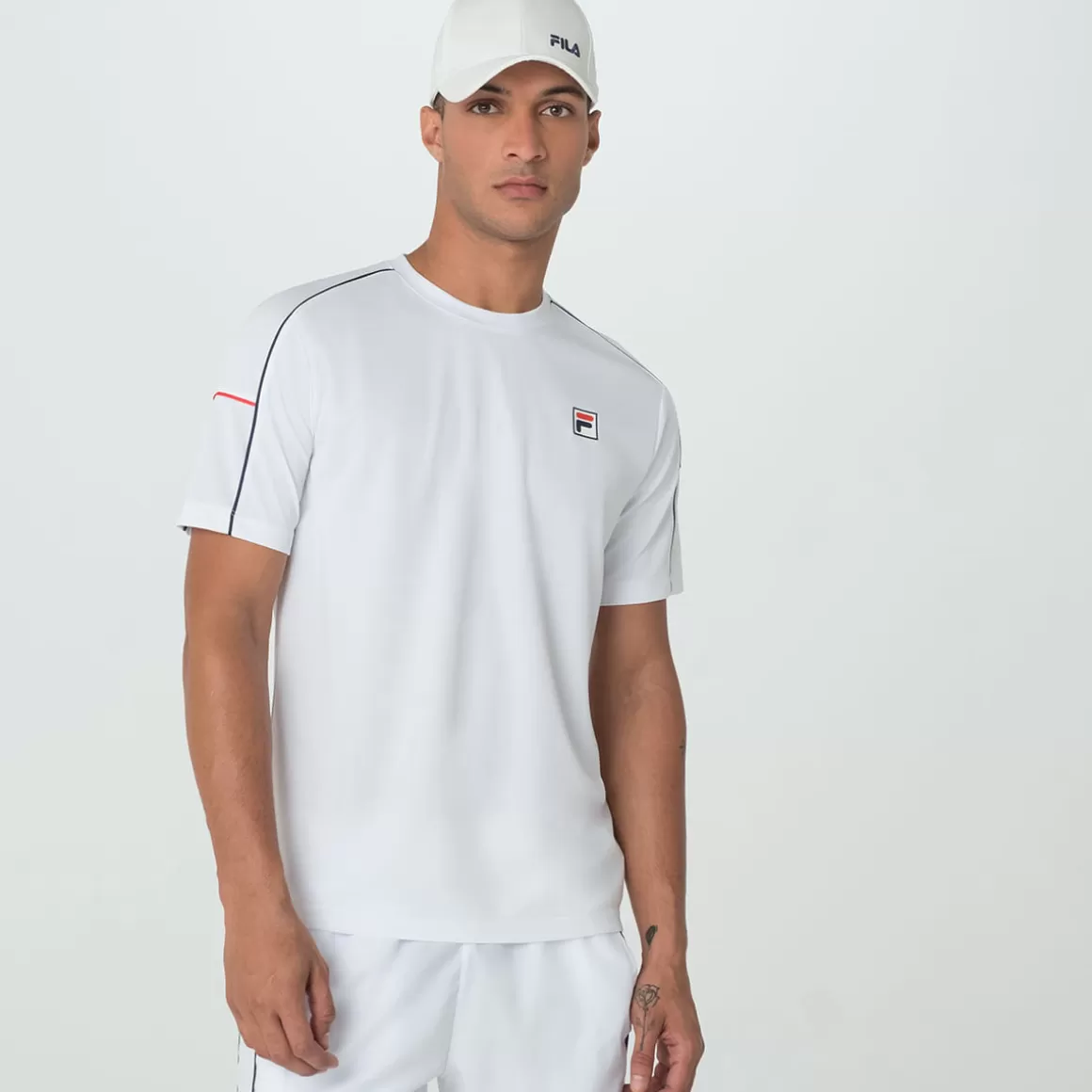 FILA Camiseta Tennis Line Masculina - * Respirabilidade | Roupas com Proteção UV