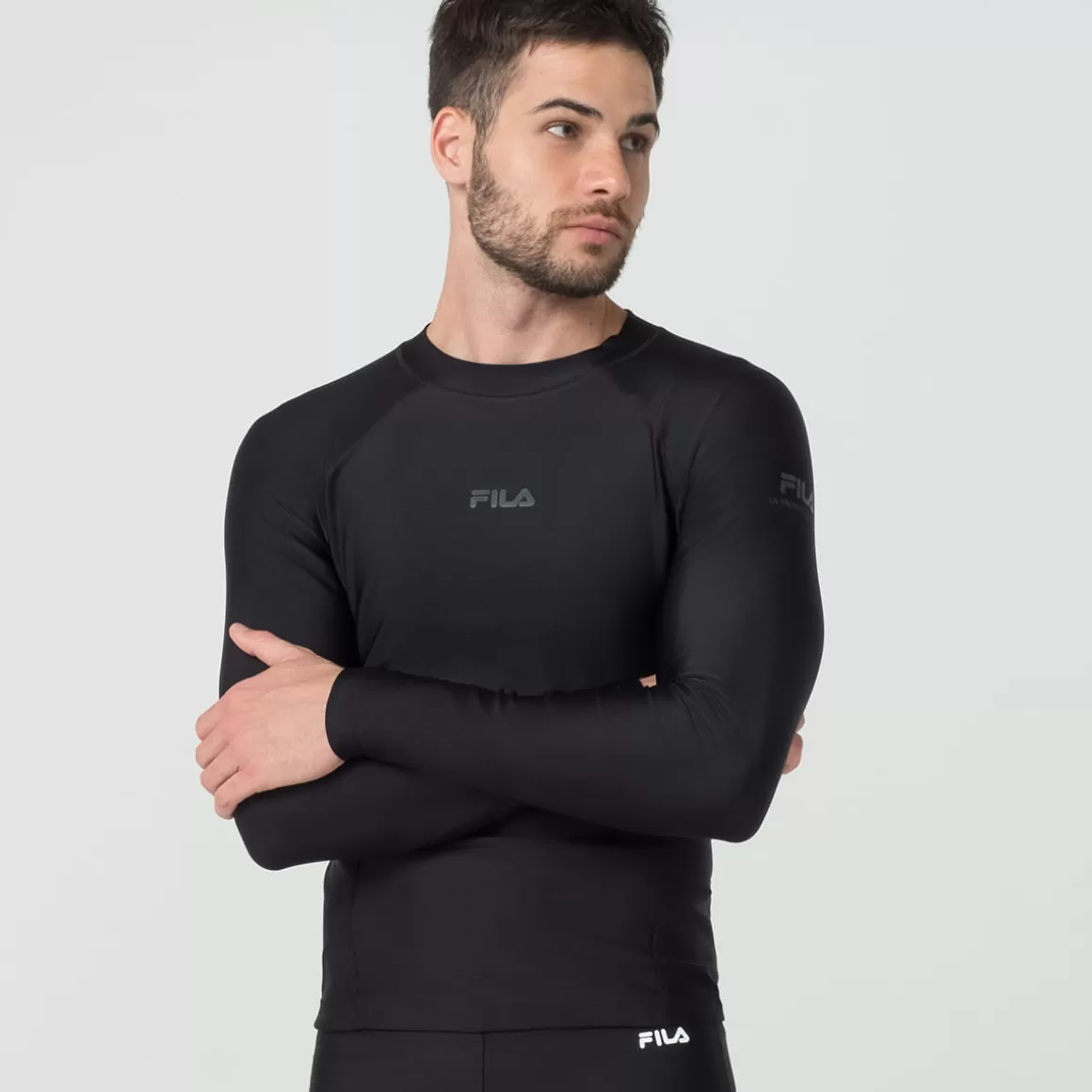FILA Camiseta Manga Longa Water Sports II Masculina - * Resistente à cloro | Roupas com Proteção UV