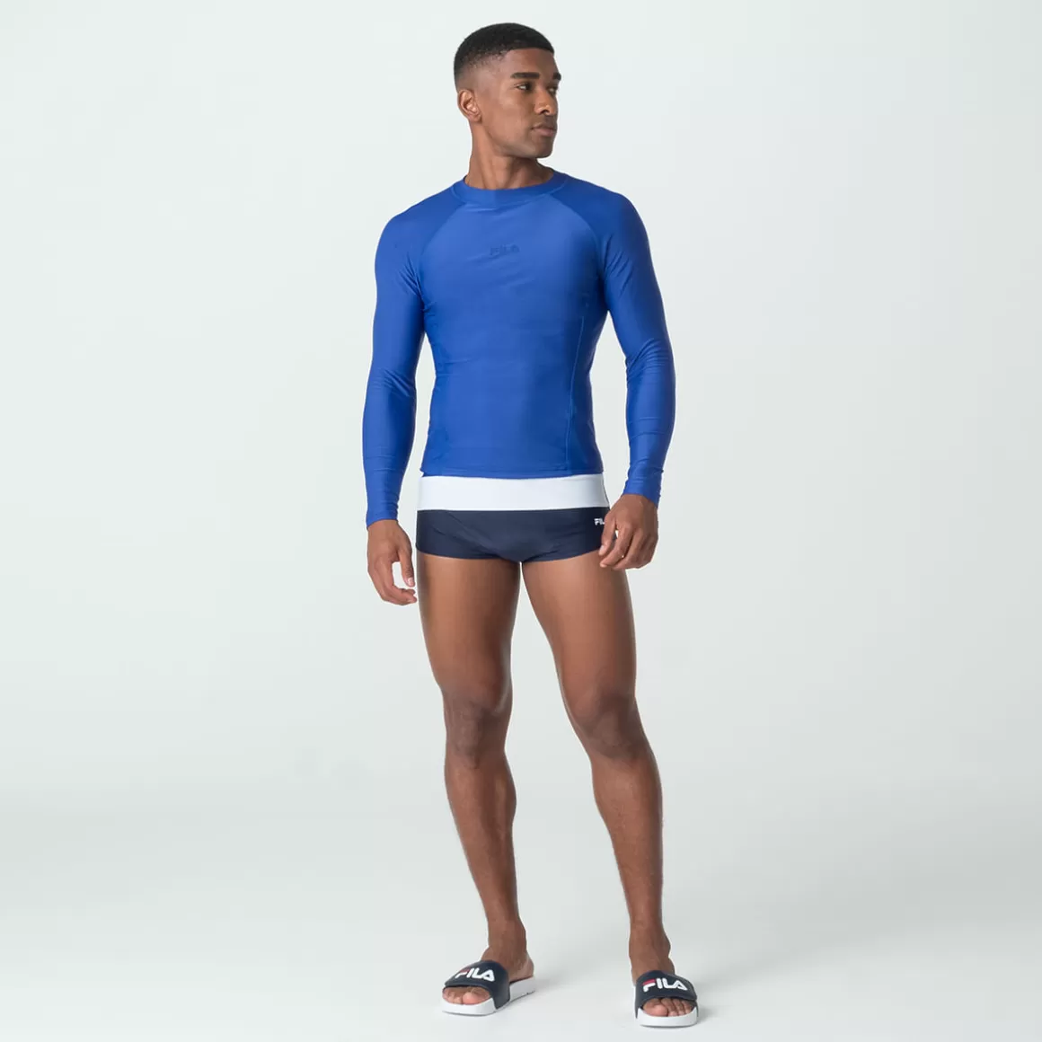 FILA Camiseta Manga Longa Water Sports II Masculina - * Resistente à cloro | Roupas com Proteção UV