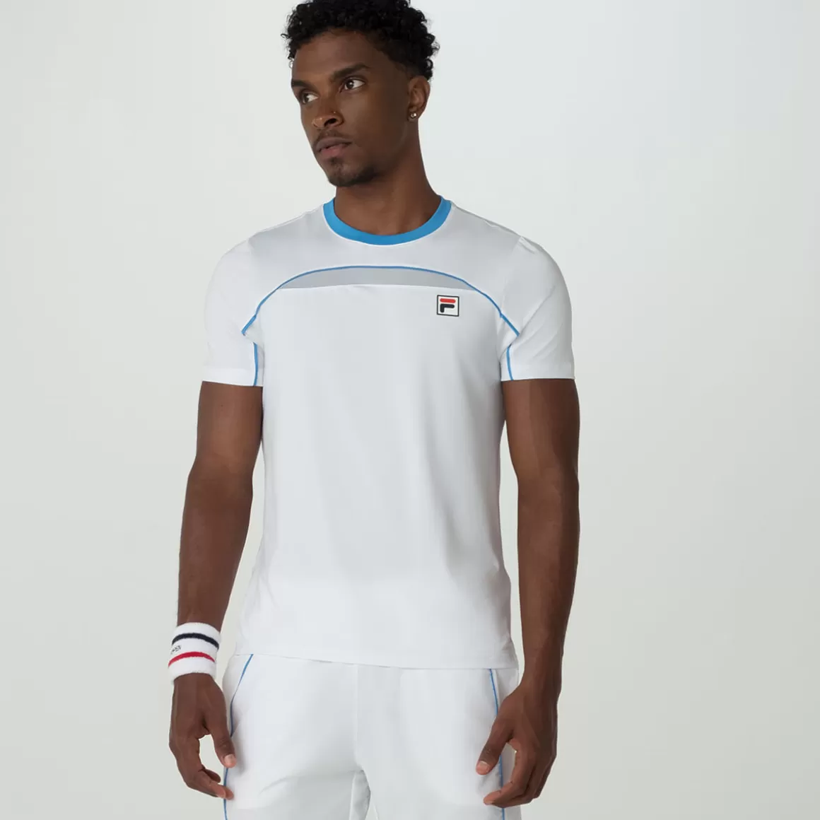 FILA Camiseta para Tenista Masculina Backspin Short Sleeve - * Roupas com Proteção UV | FILA Tennis