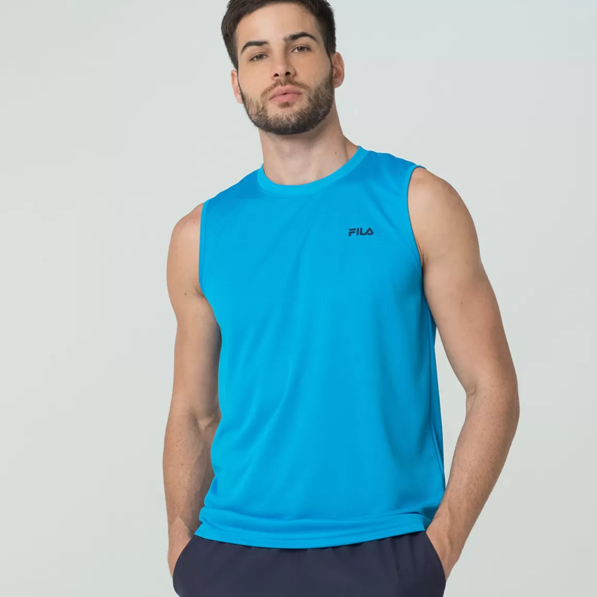 FILA Camiseta Sem Manga Myler Masculina - * Respirabilidade | Academia e treino