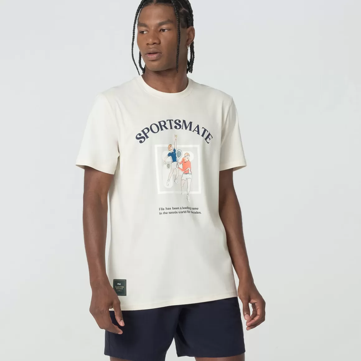 FILA Camiseta Sustentável Masculina TC Sportmate Bege - * Heritage | Camisetas e regatas