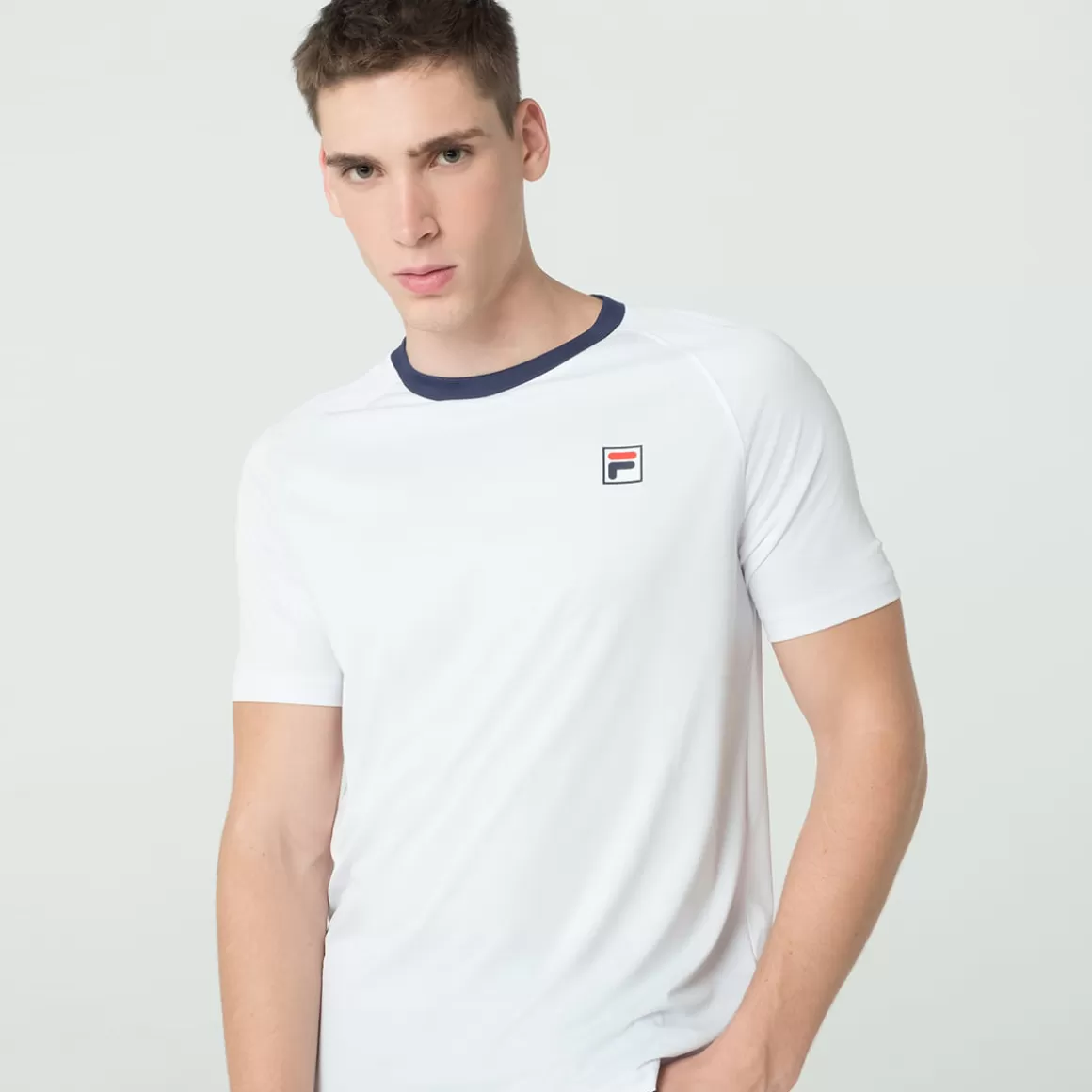 FILA Camiseta Tenista Masculina Classic II Branca - * Respirabilidade | Roupas com Proteção UV