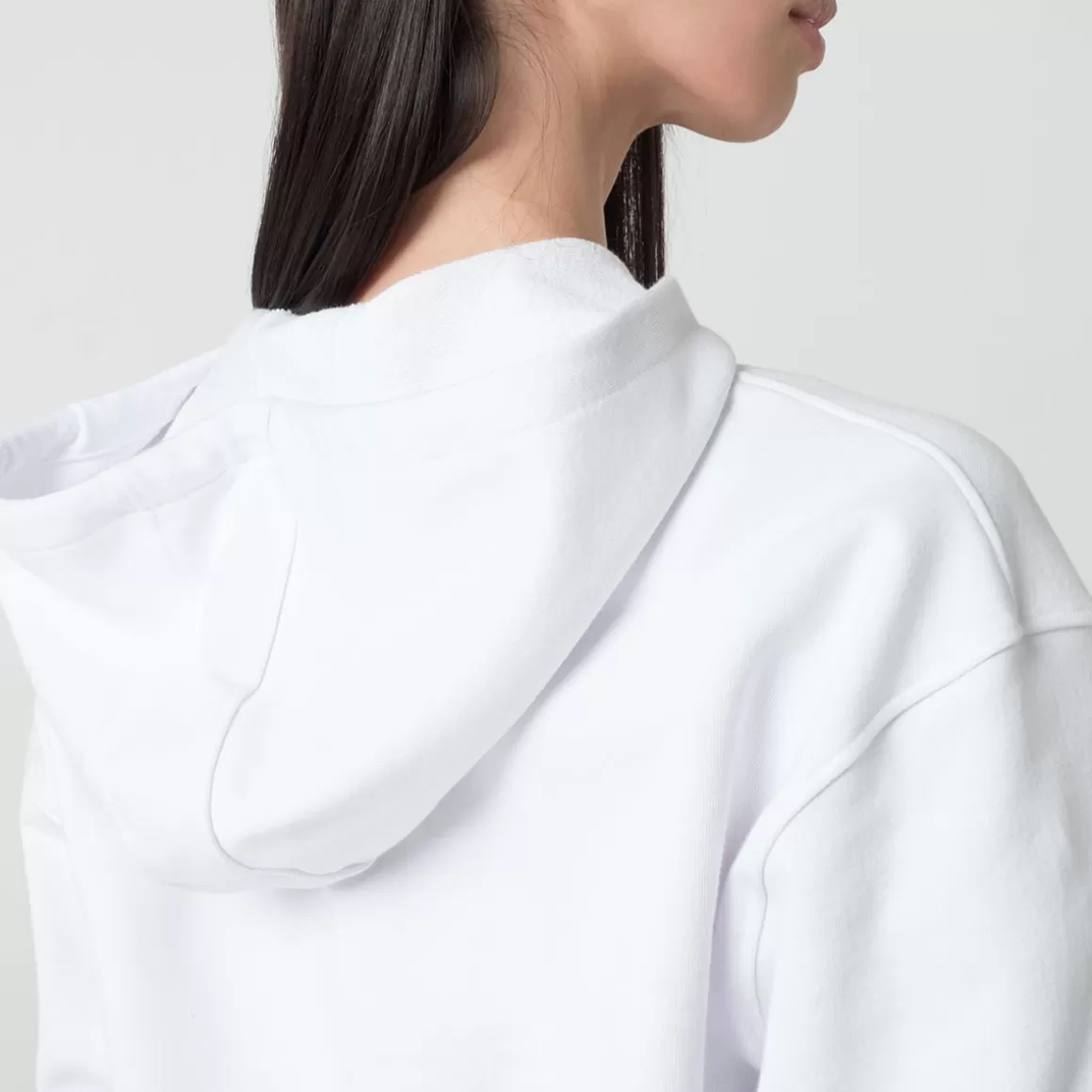 FILA Casaco com Capuz Feminino Comfort Letter II Branco - * Moletons, casacos e jaquetas