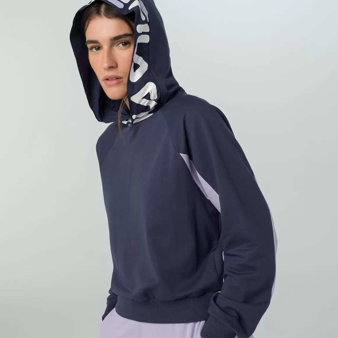 FILA Casaco Com Capuz Color Block Letter Feminino - * Moletons, casacos e jaquetas
