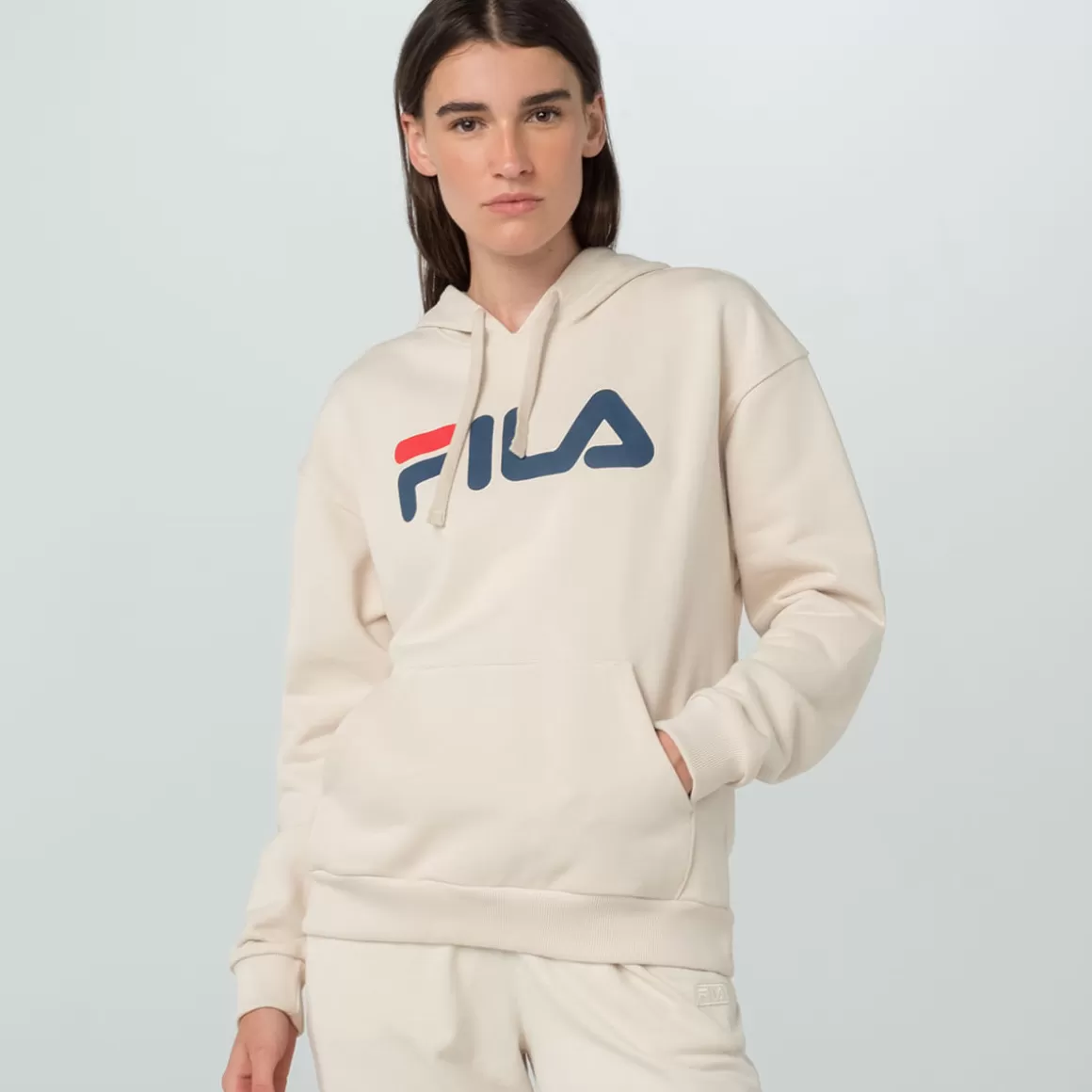 FILA Casaco Com Capuz Comfort Letter Feminino - * Moletons, casacos e jaquetas