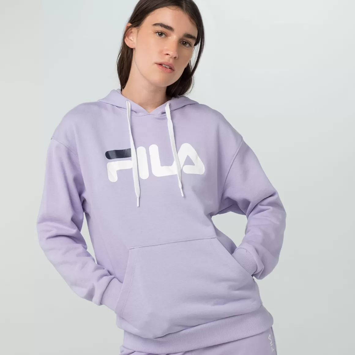 FILA Casaco Com Capuz Comfort Letter II Feminino - * Moletons, casacos e jaquetas