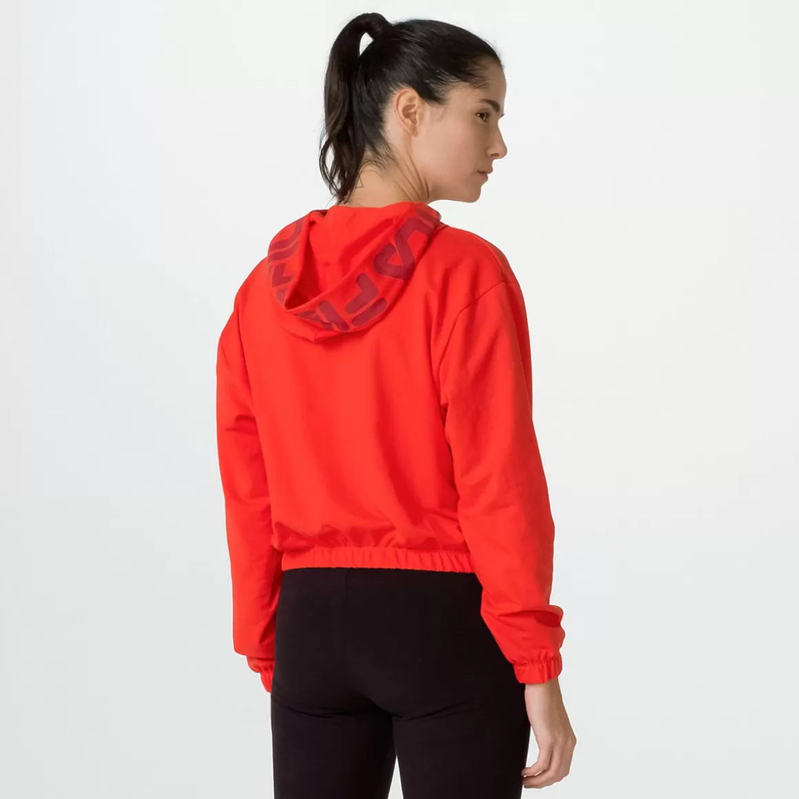 FILA Casaco Com Capuz Cropped Letter Feminino - * Lifestyle | Moletons, casacos e jaquetas