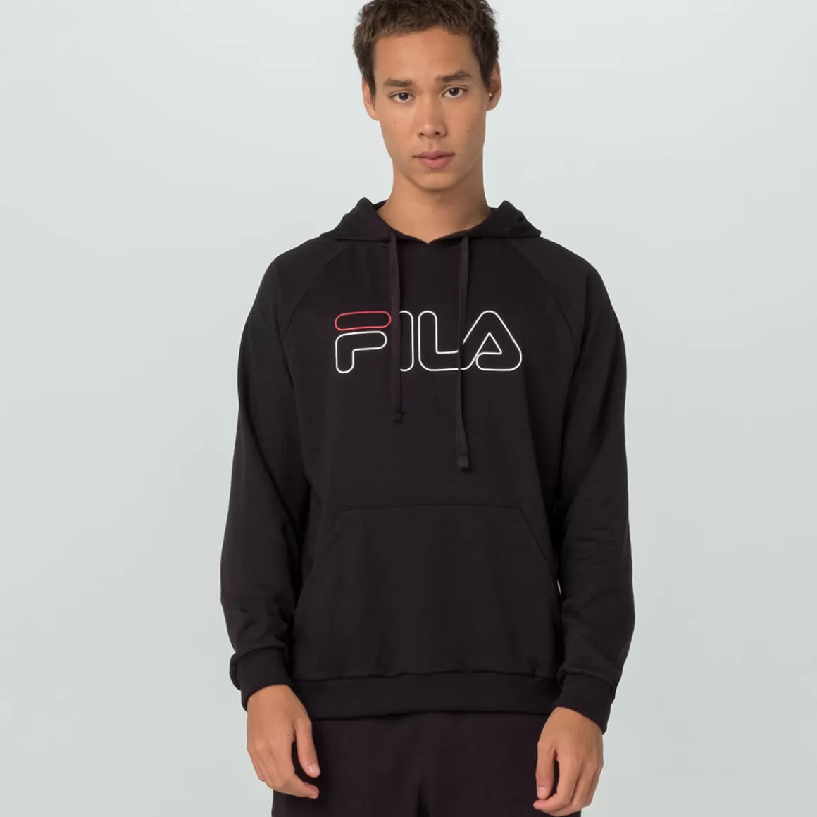 FILA Casaco Com Capuz Letter Outline Light Masculino - * Lifestyle | Moletons, jaquetas e casacos