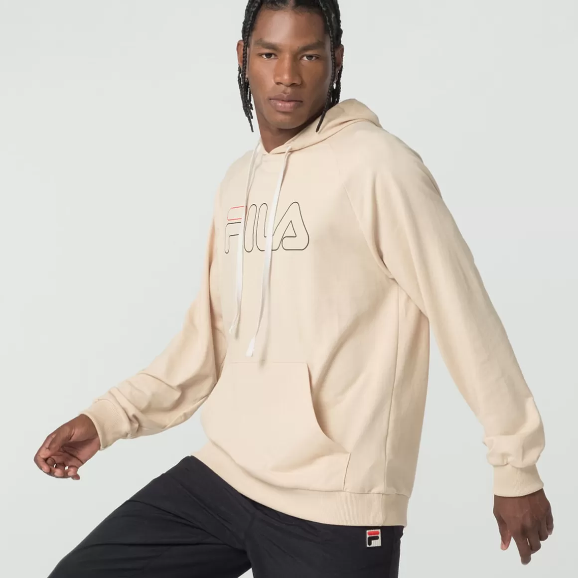 FILA Casaco Com Capuz Letter Outline Masculino - * Moletons, jaquetas e casacos