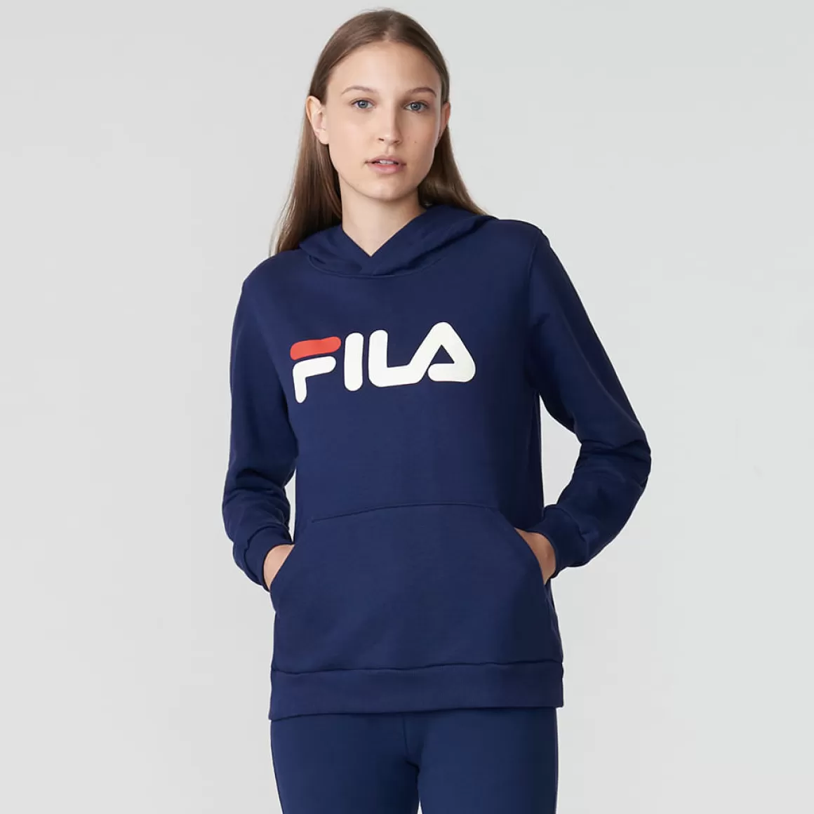 FILA Casaco Com Capuz Letter Feminino - * Moletons, casacos e jaquetas