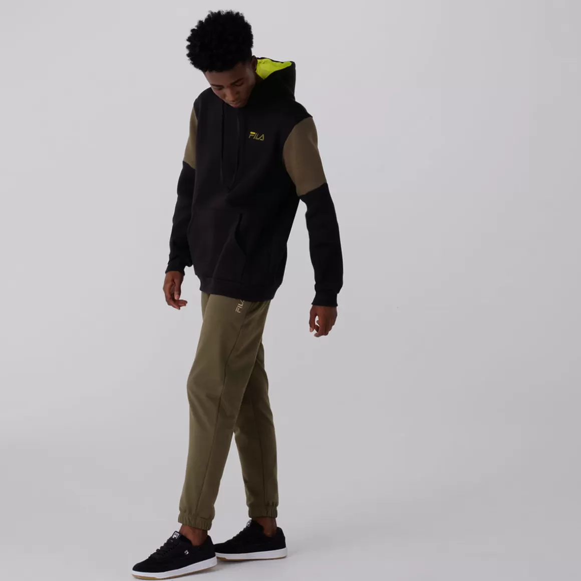 FILA Casaco com Capuz Masculino Colors Preto - * Moletons, jaquetas e casacos