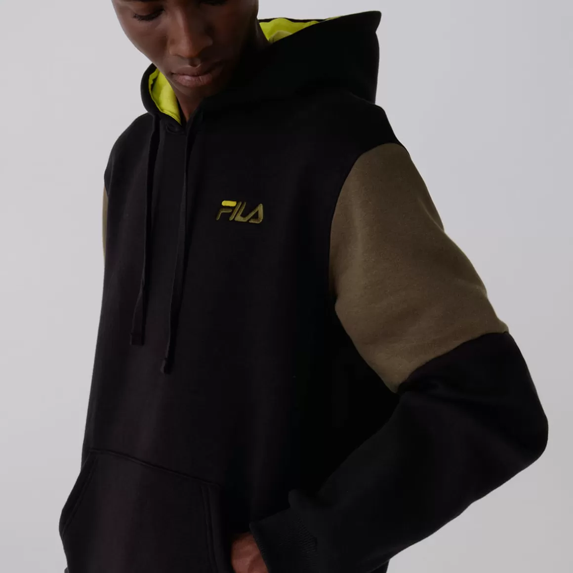FILA Casaco com Capuz Masculino Colors Preto - * Moletons, jaquetas e casacos
