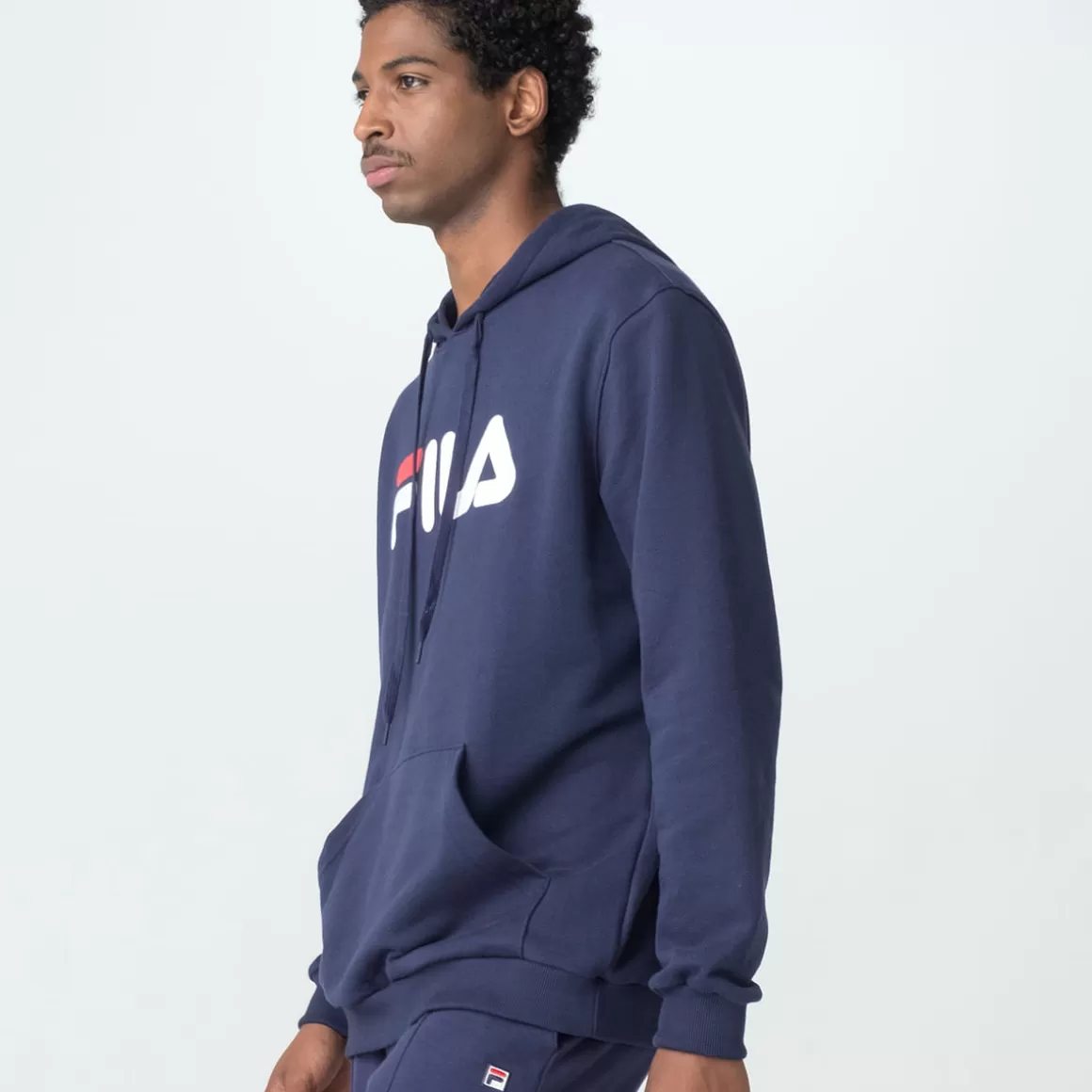 FILA Casaco com Capuz Masculino Comfort Letter II Marinho - * Moletons, jaquetas e casacos