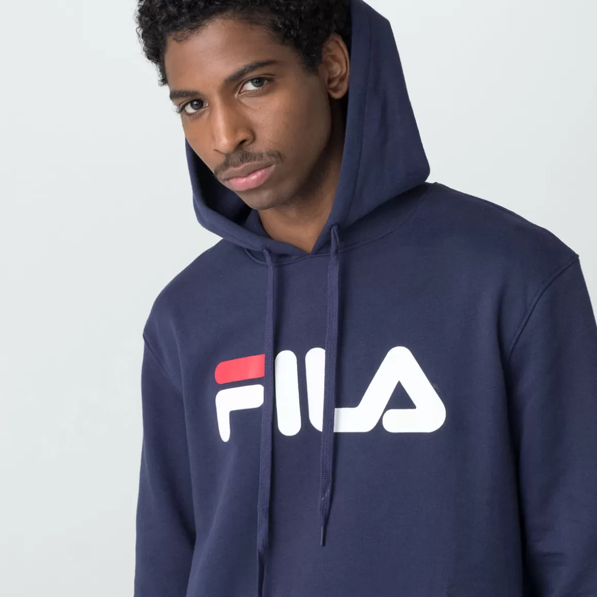 FILA Casaco com Capuz Masculino Comfort Letter II Marinho - * Moletons, jaquetas e casacos