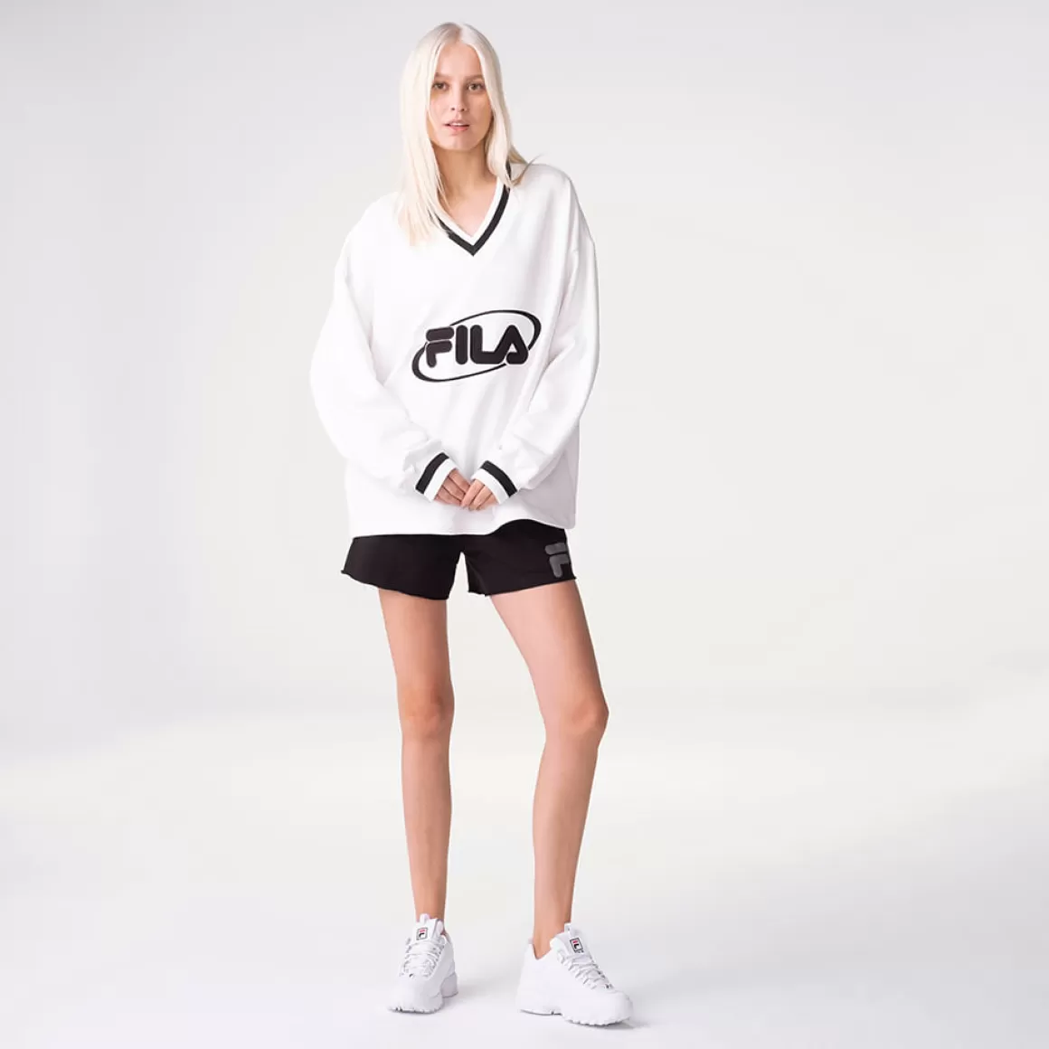 FILA Casaco Heritage Oversized V-Neck Pullover Feminino - * Heritage | Moletons, casacos e jaquetas