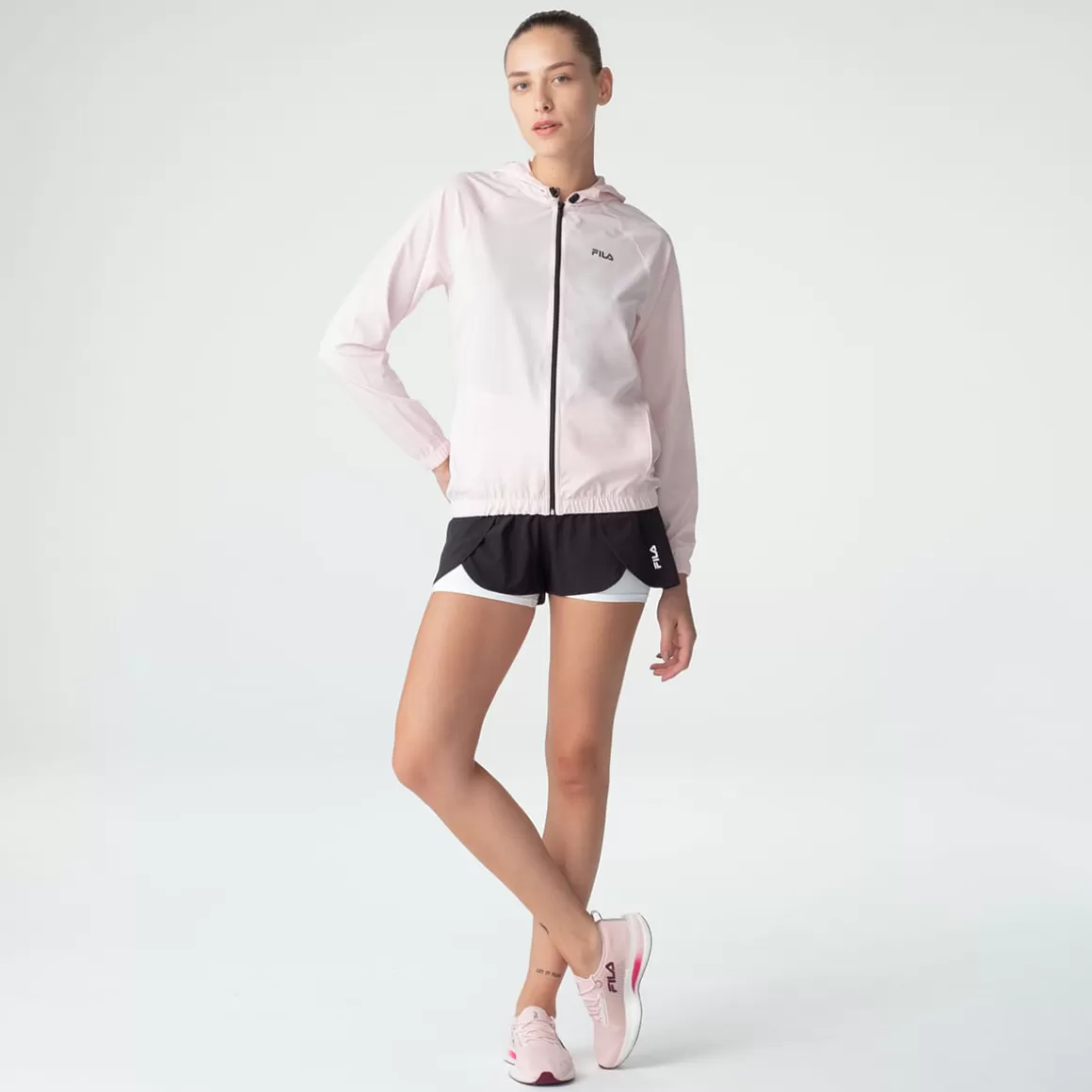 FILA Corta Vento Esportiva Feminina Basic Run Rosa Claro - * Caminhada e corrida | Caminhada e corrida