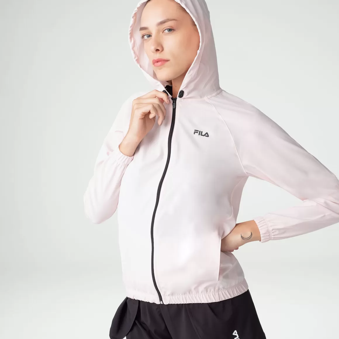 FILA Corta Vento Esportiva Feminina Basic Run Rosa Claro - * Caminhada e corrida | Caminhada e corrida
