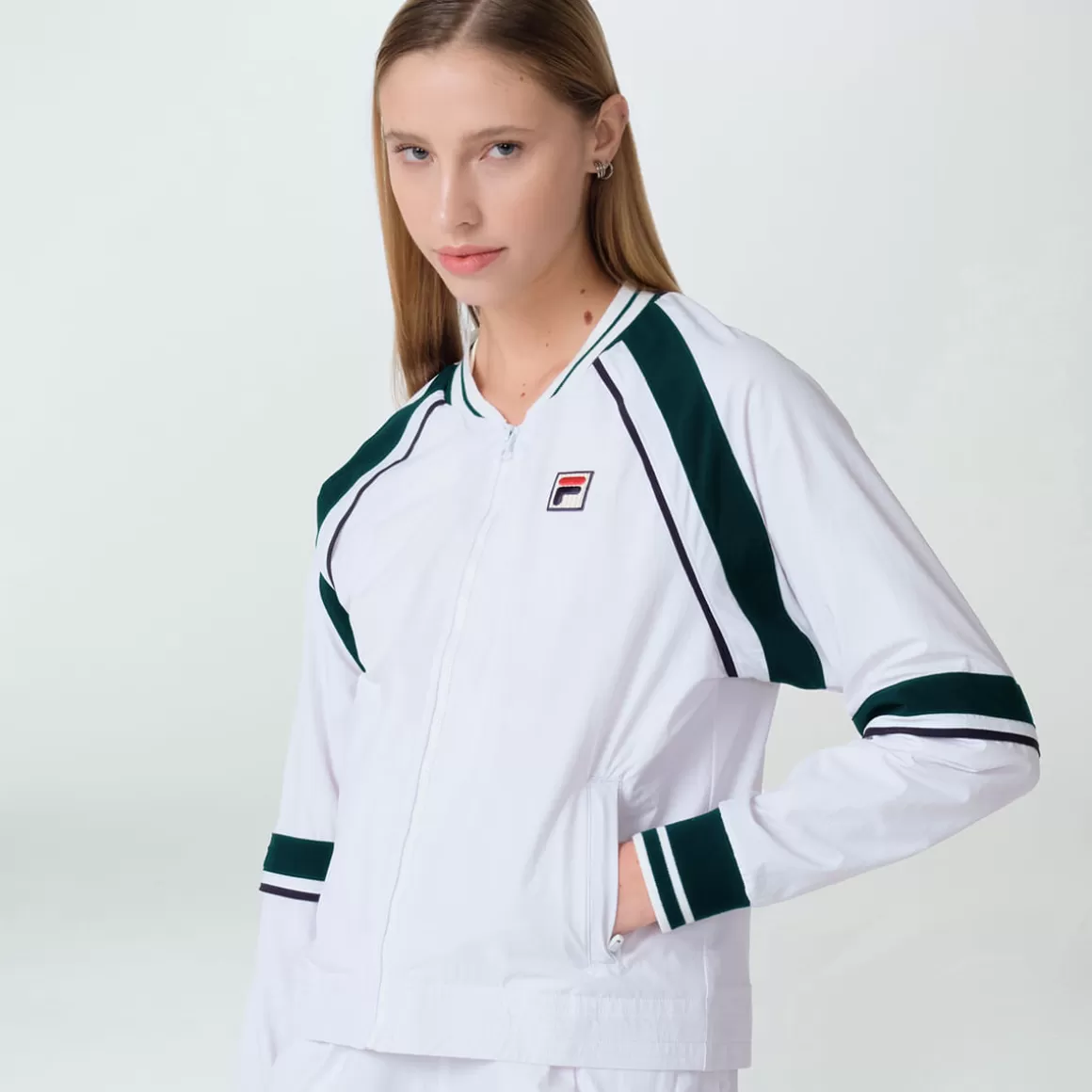 FILA Jaqueta Branca Vintage Feminina Tennis Club - * Heritage | Respirabilidade