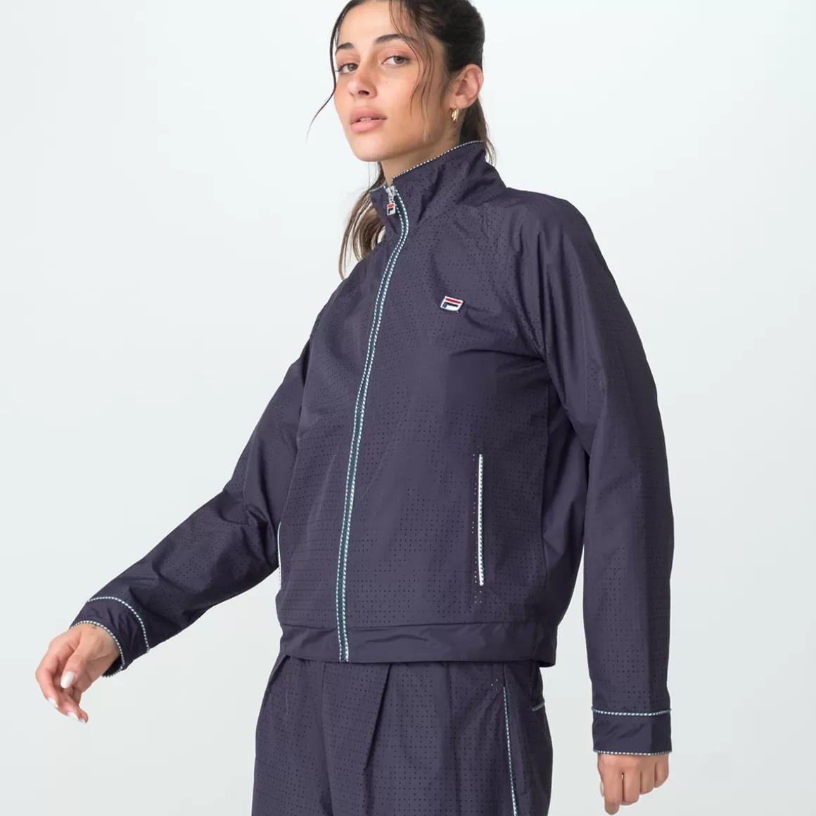 FILA Jaqueta de Poliéster Feminina Perforated Woven - * Heritage | Moletons, casacos e jaquetas