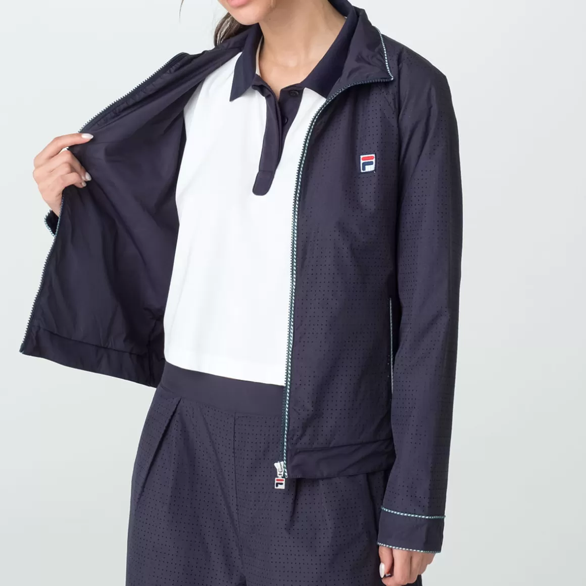 FILA Jaqueta de Poliéster Feminina Perforated Woven - * Heritage | Moletons, casacos e jaquetas