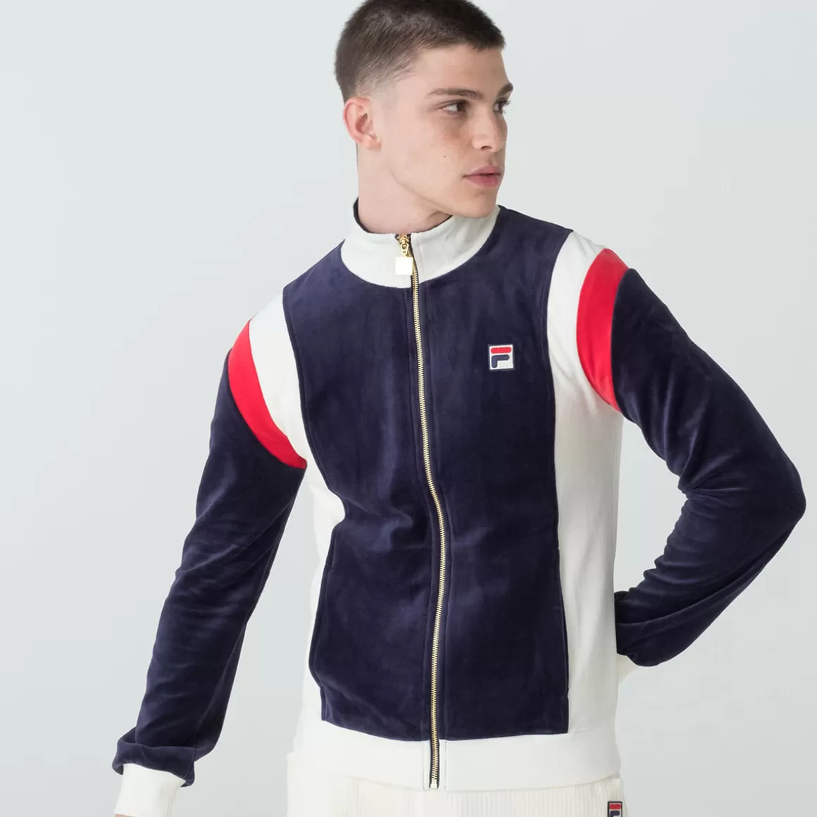 FILA Jaqueta De Veludo Masculina Floyd Marinho - * Heritage | Moletons, jaquetas e casacos