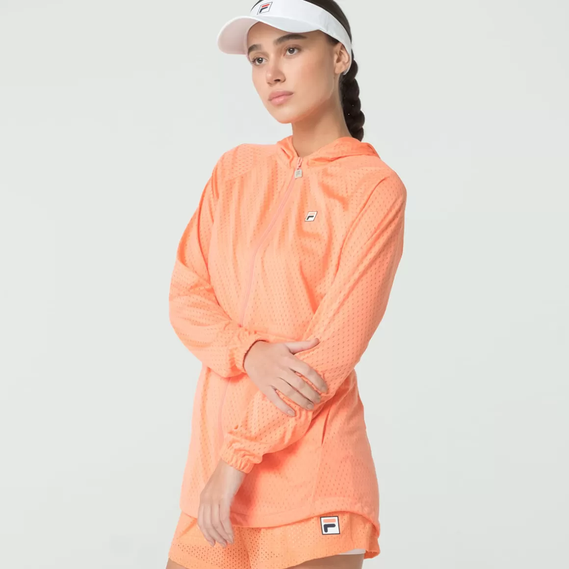 FILA Jaqueta Esportiva Feminina Beach Fresh Laranja - * Beach tennis | Moletons, casacos e jaquetas