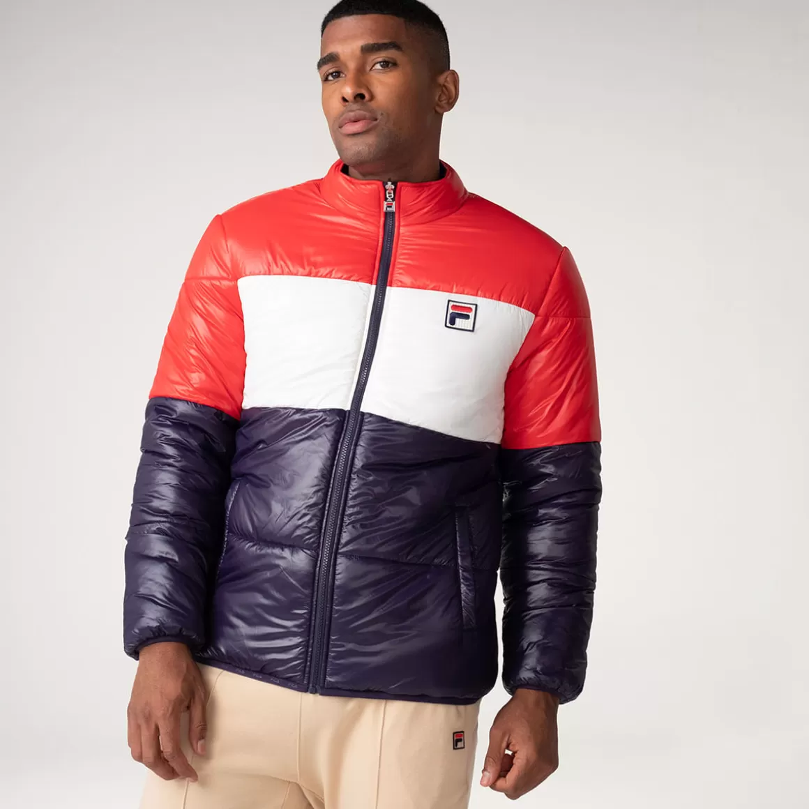 FILA Jaqueta Padded Double Masculina - * Moletons, jaquetas e casacos