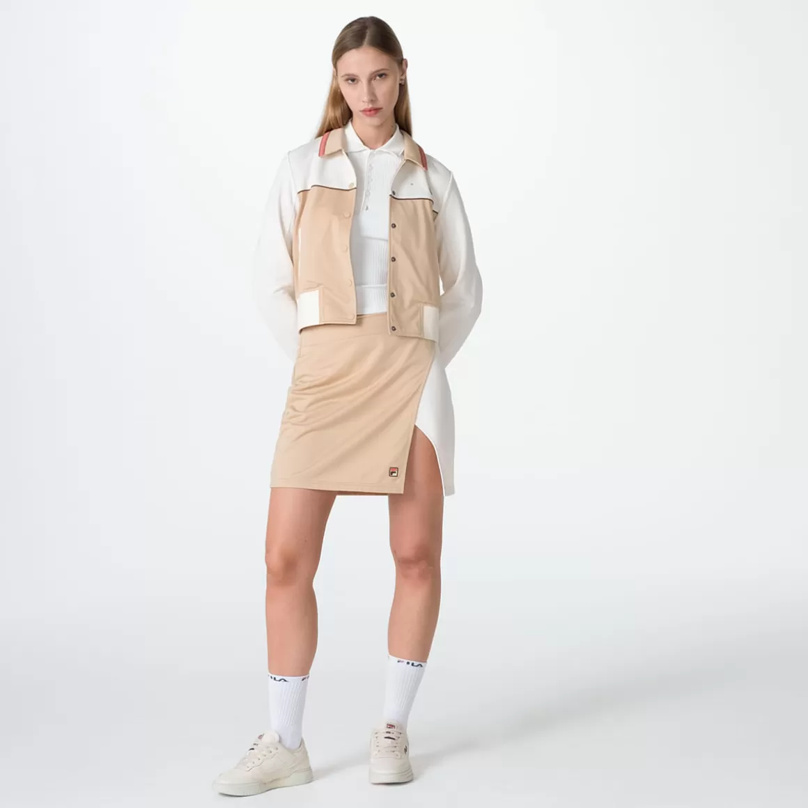 FILA Jaqueta Vintage Feminina Dionne Track Creme - * Heritage | Moletons, casacos e jaquetas