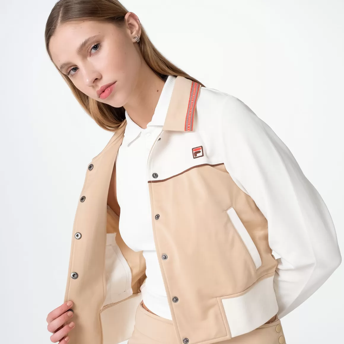 FILA Jaqueta Vintage Feminina Dionne Track Creme - * Heritage | Moletons, casacos e jaquetas