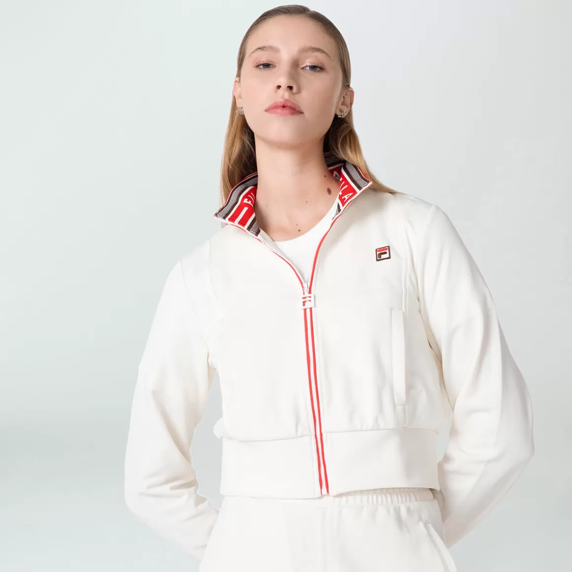 FILA Jaqueta Vintage Feminina Everleigh Track Branca - * Heritage | Moletons, casacos e jaquetas