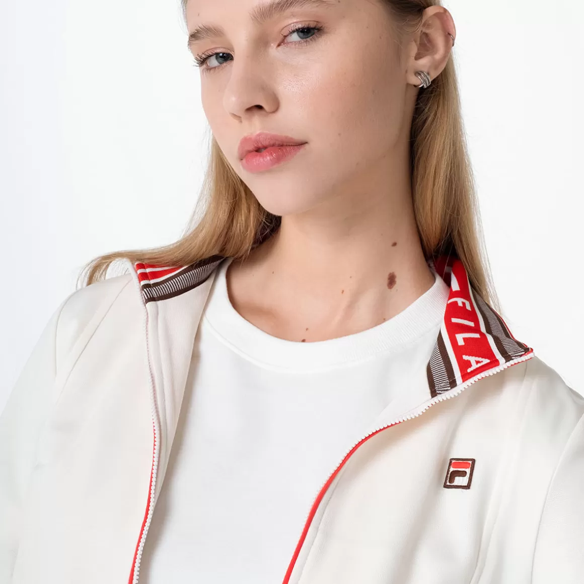 FILA Jaqueta Vintage Feminina Everleigh Track Branca - * Heritage | Moletons, casacos e jaquetas