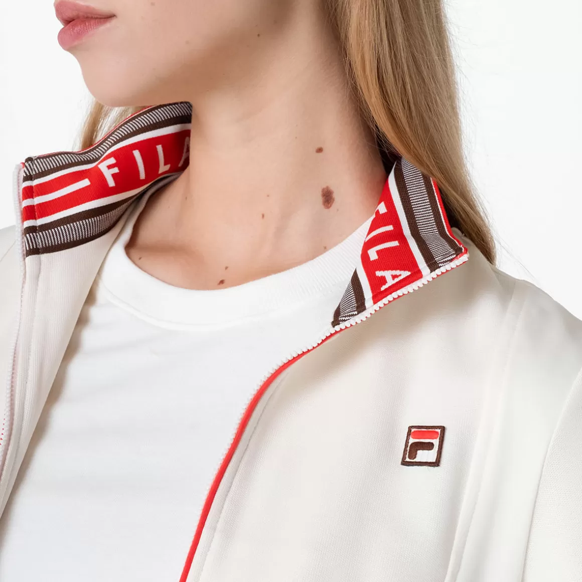 FILA Jaqueta Vintage Feminina Everleigh Track Branca - * Heritage | Moletons, casacos e jaquetas
