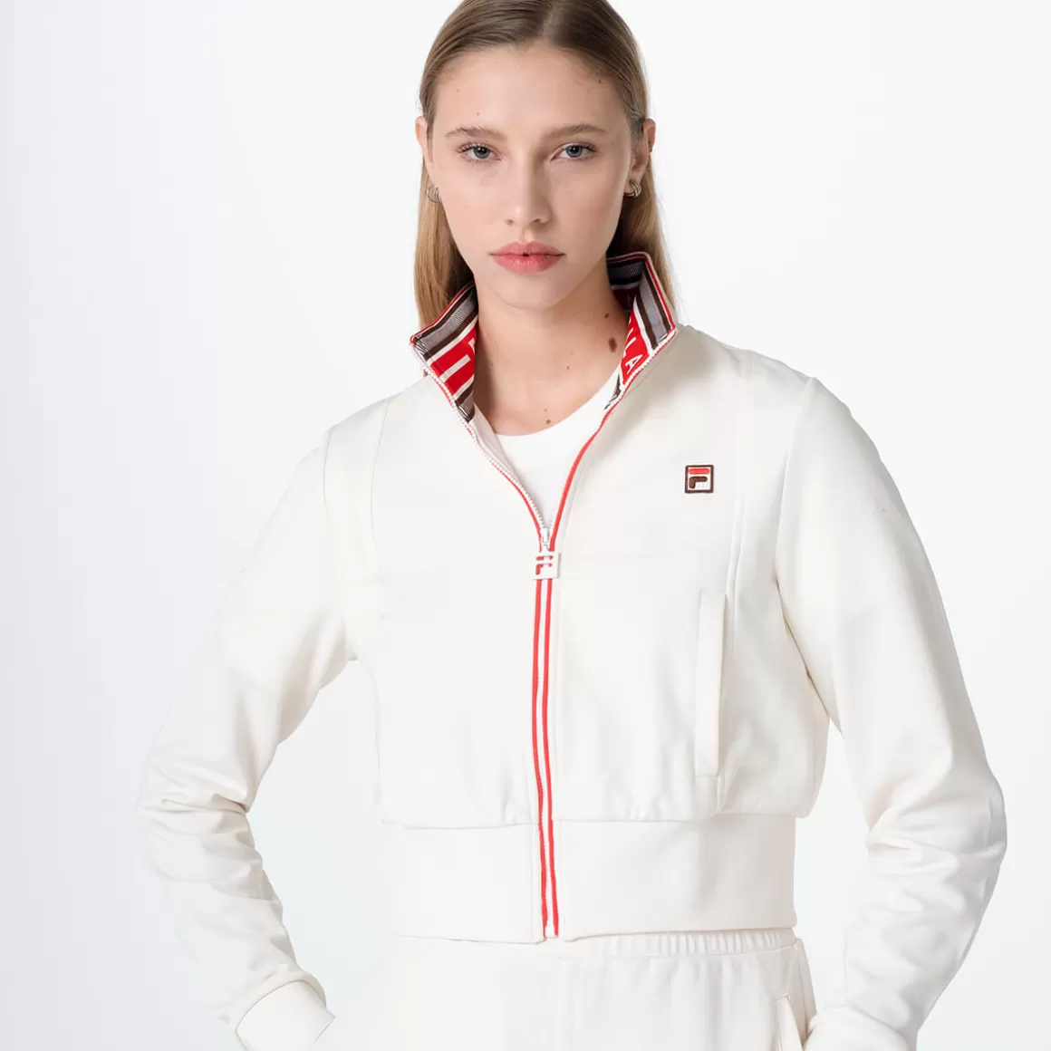 FILA Jaqueta Vintage Feminina Everleigh Track Branca - * Heritage | Moletons, casacos e jaquetas