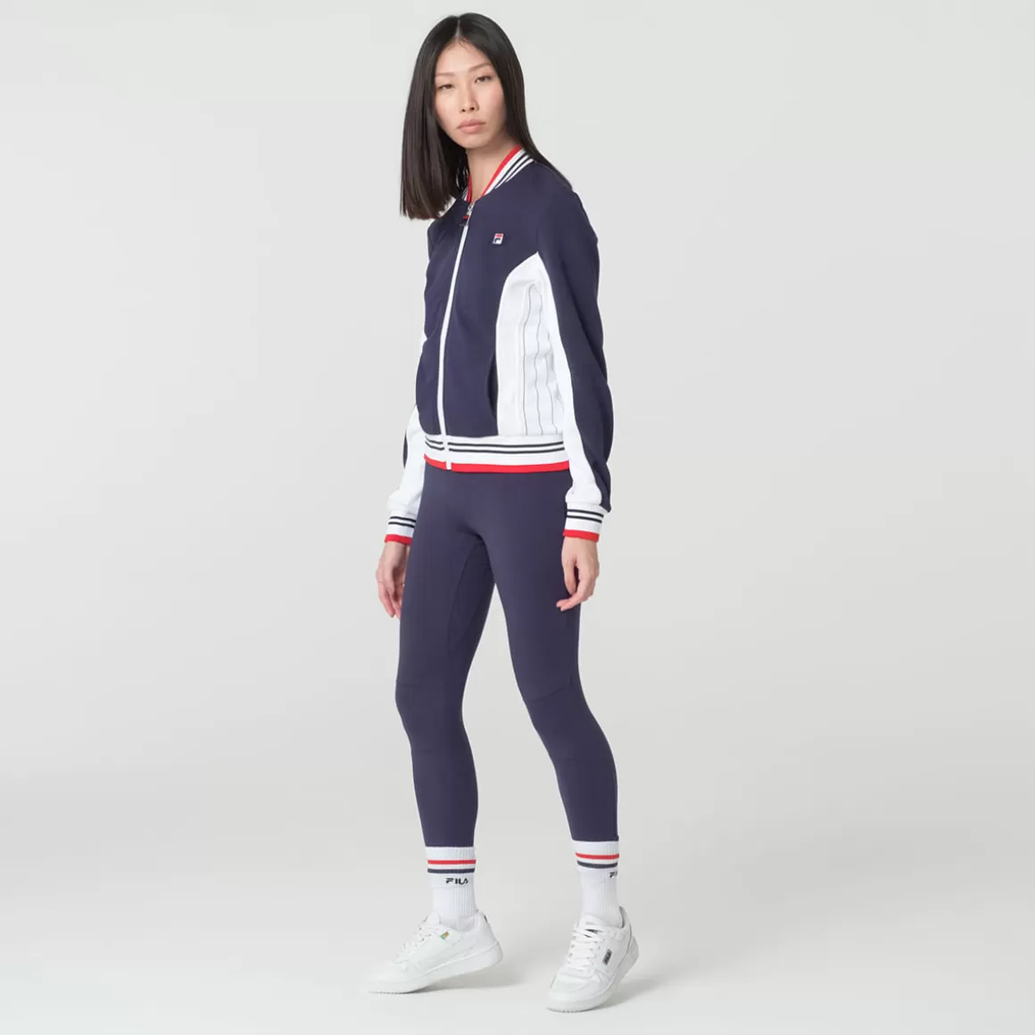 FILA Legging Casual Feminina Letter Premium Marinho - * Leggings e calças