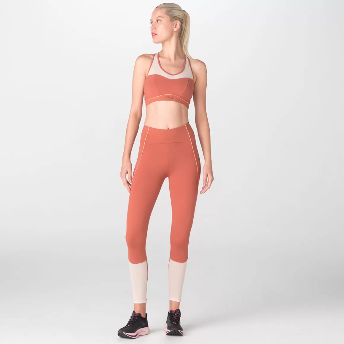 FILA Legging Esportiva Feminina Keep Sports Marrom - * Roupas com Proteção UV | Academia e treino