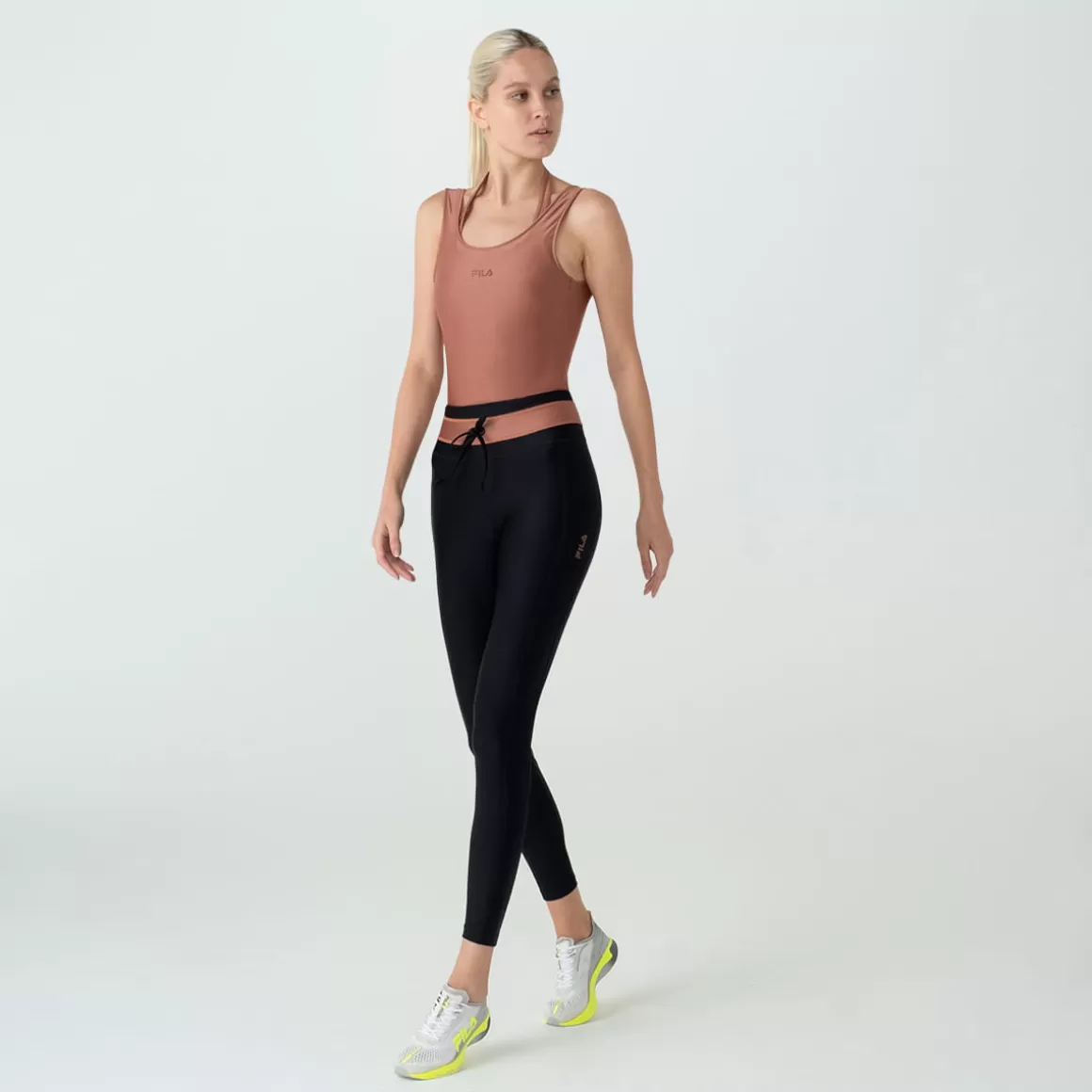 FILA Legging Studio Gloss Mix Feminina - * Respirabilidade | Compressão