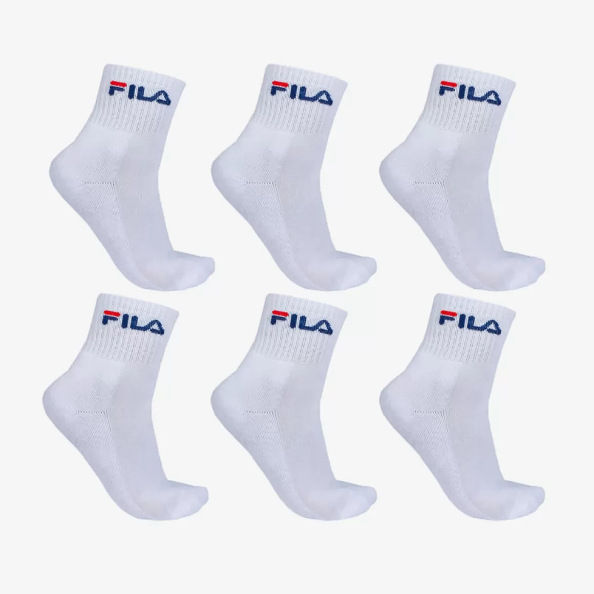 FILA Meia Cano Medio 6pack Unisex - * Meias FILA