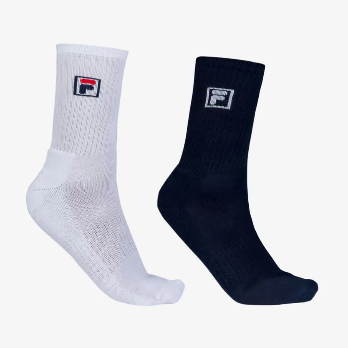 FILA Meia Pack 2 Unisex F-Box Color Branco e Marinho - * Meias FILA