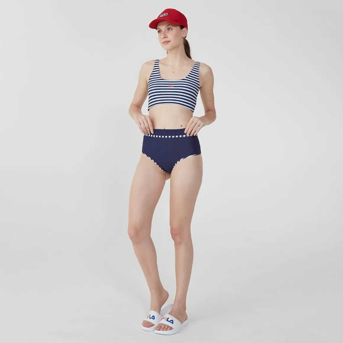 FILA Moda de Verão: Sunquini Top Dupla Face Feminino Dolce Vita - * Anti-odor | Resistente à cloro