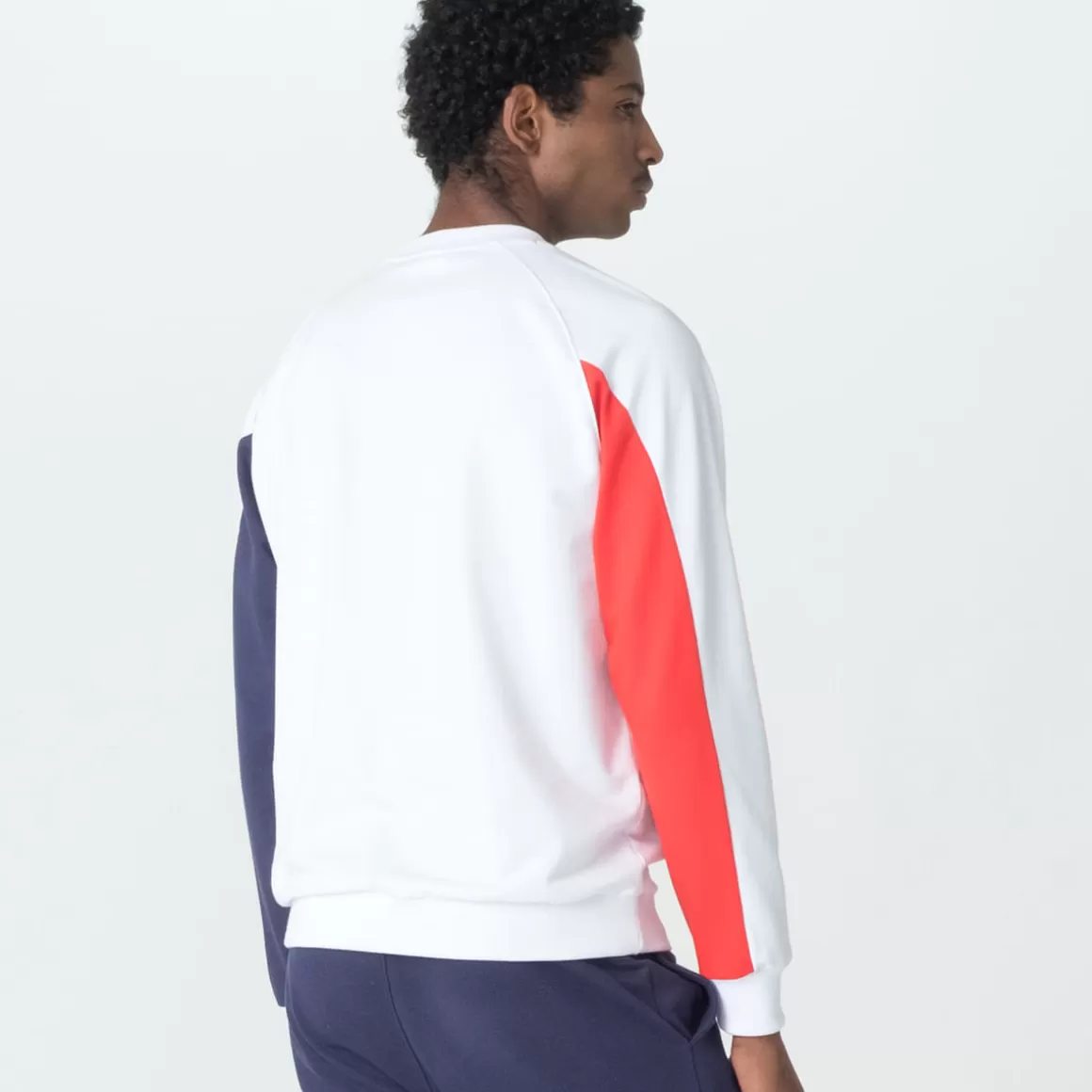 FILA Moletom Casual Masculino Color Block Letter Branco - * Lifestyle | Moletons, jaquetas e casacos
