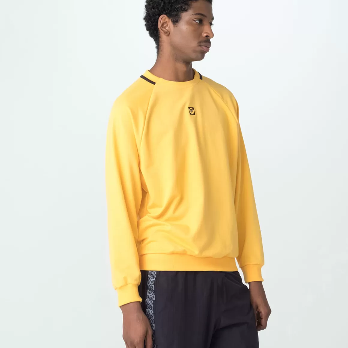 FILA Moletom Casual Masculino Tape Amarelo - * Moletons, jaquetas e casacos