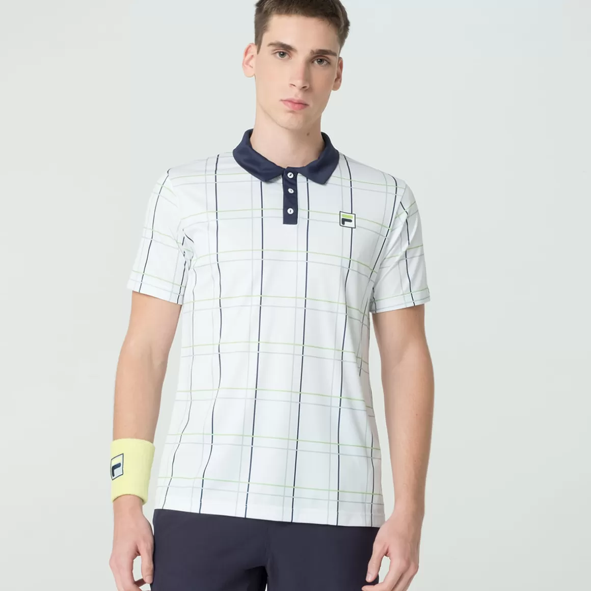 FILA Pólo Tennis Graphics Masculina - * Respirabilidade | Roupas com Proteção UV