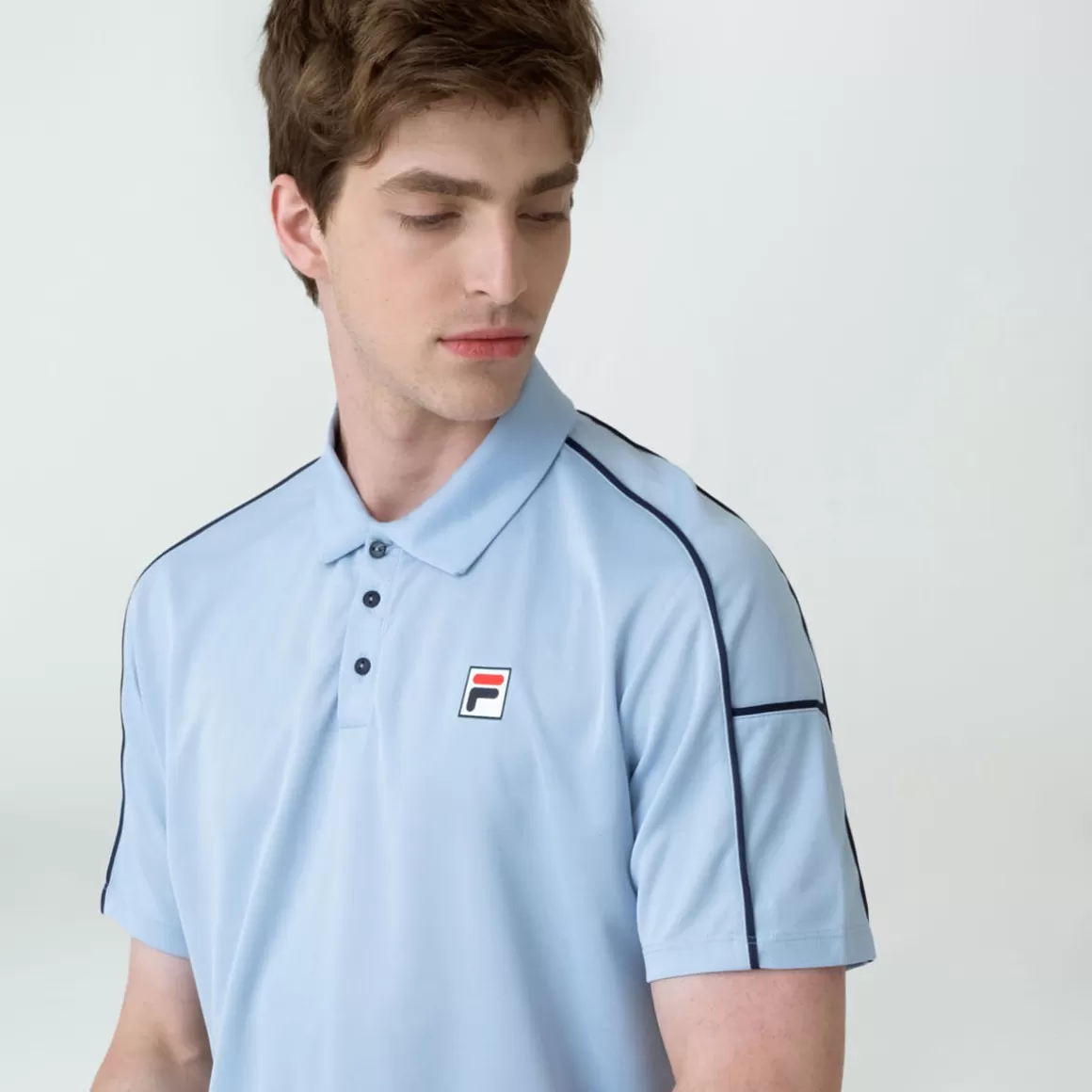 FILA Pólo Tennis Line Masculina - * Respirabilidade | Roupas com Proteção UV