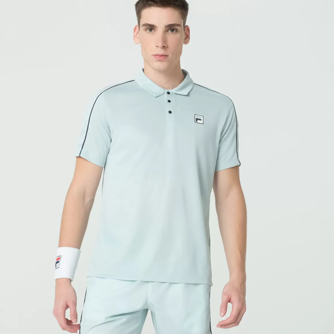 FILA Pólo Tennis Line Masculina - * Roupas com Proteção UV | Tennis