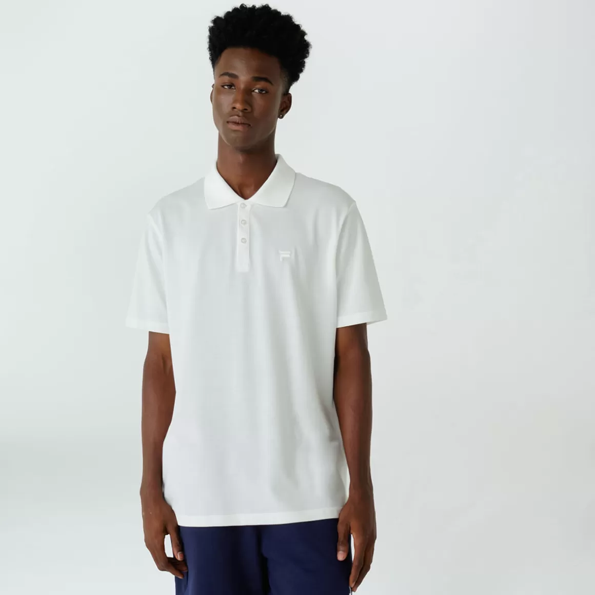 FILA Polo Básica Masculina Basic Letter Branca - * Polos