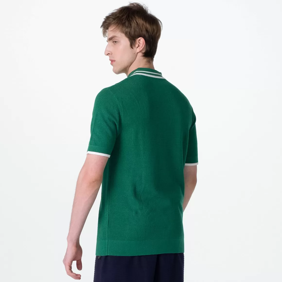 FILA Polo Casual Masculina Ascari Waffle Knitted Verde - * Heritage | Polos