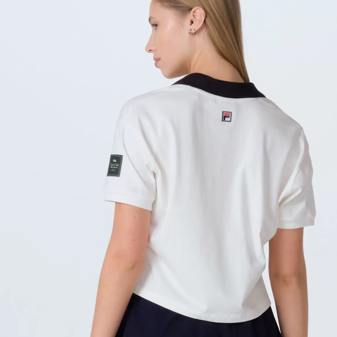 FILA Polo Cropped Feminina Tennis Club Off White - * Heritage | Respirabilidade