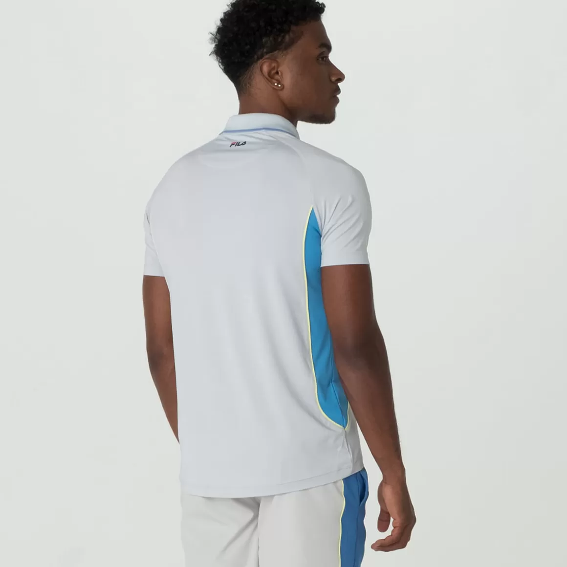 FILA Polo Tennis Masculina Backspin Short Sleeve Cinza - * Polos