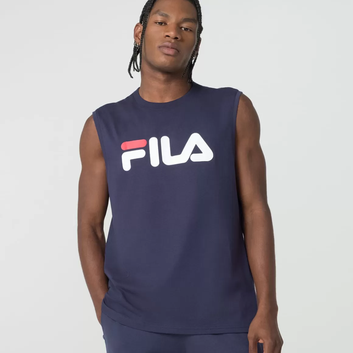 FILA Regata Casual Masculina Letter Premium II Azul - * Lifestyle | Camisetas e regatas